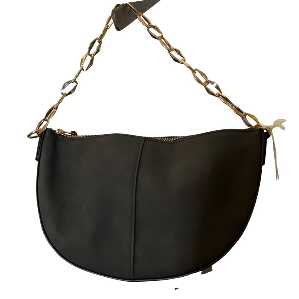 Universal Threads Black Shoulder Sling Bag with Gold Chain